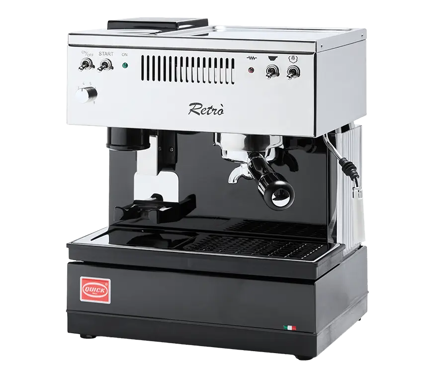 Quick Mill Retrò - Kompaktowy retro ekspres do espresso z młynkiem - Barista i Espresso