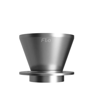 Elegancki pour over ze stali nierdzewnej z precyzyjną kontrolą przepływu, część Varia, ręczny zaparzacz, wszystko o kawie.