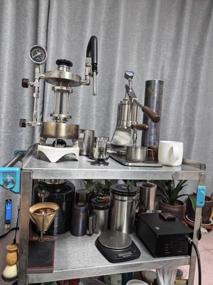 Aleman Sniper ekspres do espresso z ręczną dźwignią | Precision Tower ze stali nierdzewnej