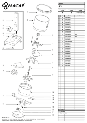Macap Doserskiva Nedre - Reservdel OEM nummer: C0002M1242