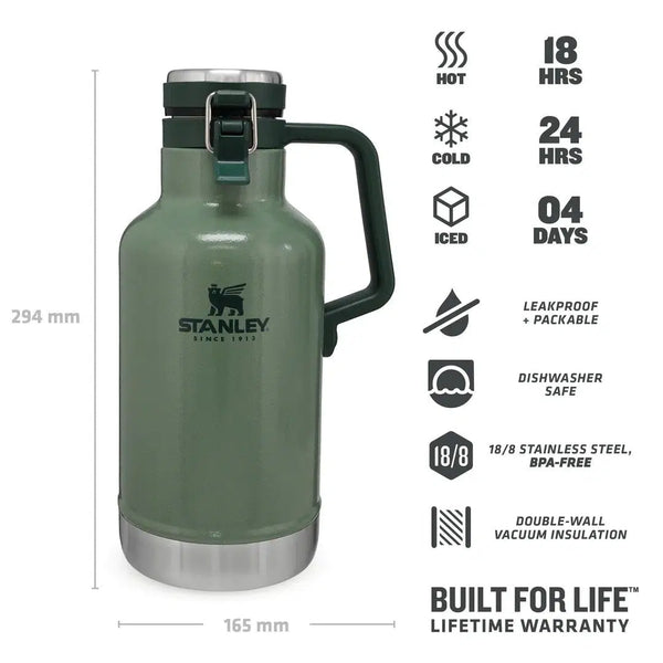 Thermos Growler Hammertone Green 1,9L - Barista och Espresso